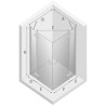 New Trendy Reflexa Kabina Prysznicowa Narożna Prostokątna Drzwi Podwójne 110x90 cm Szkło Przezroczyste (EXK-5178)