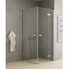 New Trendy Reflexa Kabina Prysznicowa Narożna Prostokątna Drzwi Podwójne 110x90 cm Szkło Przezroczyste (EXK-5178)