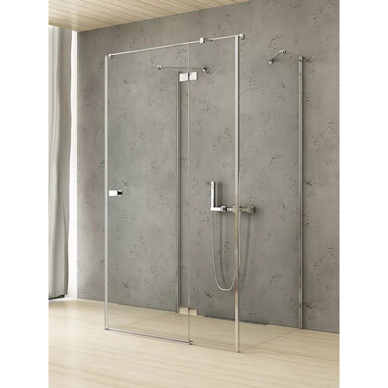 New Trendy Reflexa Plus Kabina Prysznicowa Kwadratowa Przyścienna Drzwi Pojedyncze Prawe 90x90cm Szkło Przezroczyste EXK-5204