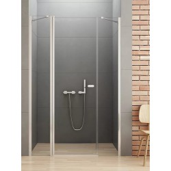 New Trendy New Soleo Plus Drzwi Prysznicowe Uchylne Pojedyncze Z Elementem Stałym 110x195 cm Szkło Przezroczyste 6 mm (D-0171A)