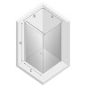 New Trendy New Soleo Kabina Prysznicowa Narożna Prostokątna Drzwi Uchylne Pojedyncze 80x110cm (D-0140A/D-0150B-WP)