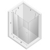 New Trendy New Soleo Kabina Prysznicowa Kwadratowa Z Elementem Stałym Drzwi Uchylne Pojedyncze 100x100cm (K-0399)