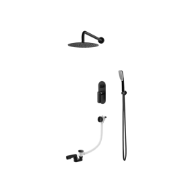 Vedo Aletta Nero System wannowo-natryskowy podtynkowy III Deszczownica 25 cm VBA5233/25/CZ/TERMO