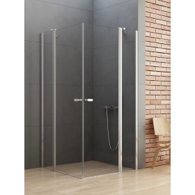 New Trendy New Soleo Kabina Prysznicowa Narożna Prostokątna Drzwi Uchylne Podwójne 110x120 cm (K-0752)