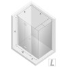 New Trendy New Soleo Plus Kabina Prysznicowa Narożna Prostokątna Drzwi Składane Pojedyncze Lewe 100x80 cm (K-0376)