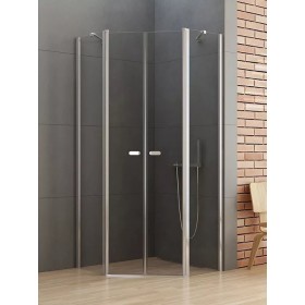 New Trendy New Soleo Kabina Prysznicowa Pięciokątna Drzwi Uchylne Podwójne 80x80 cm (K-0609)