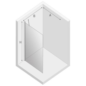 New Trendy New Soleo Kabina Prysznicowa Walk-In 120x195 cm Szkło Przezroczyste 6 mm (K-0743)