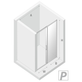 New Trendy Prime Drzwi Prysznicowe Przesuwne Pojedyncze Prawe 130x200 cm Szkło Przezroczyste 6 mm (D-0305A)