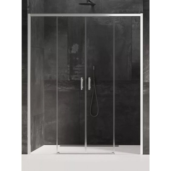 New Trendy Prime Drzwi Prysznicowe Przesuwne Podwójne 170x200 cm Szkło Przezroczyste 6 mm (D-0337A)