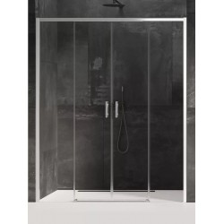 New Trendy Prime Drzwi Prysznicowe Przesuwne Podwójne 180x200 cm Szkło Przezroczyste 6 mm (D-0338A)