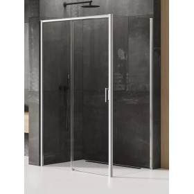 New Trendy Prime Kabina Prysznicowa Narożna Prostokątna Drzwi Przesuwne Pojedyncze Lewe 140x80 cm (D-0306A/D-0123B)