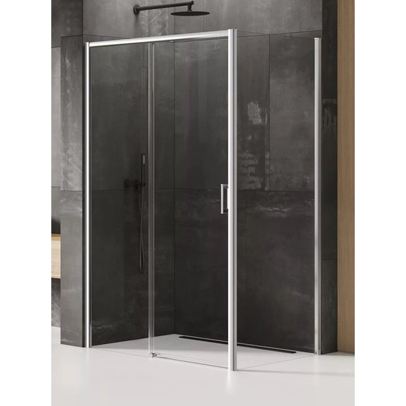 New Trendy Prime Kabina Prysznicowa Narożna Prostokątna Drzwi Przesuwne Pojedyncze Lewe 150x80 cm (D-0308A/D-0123B)