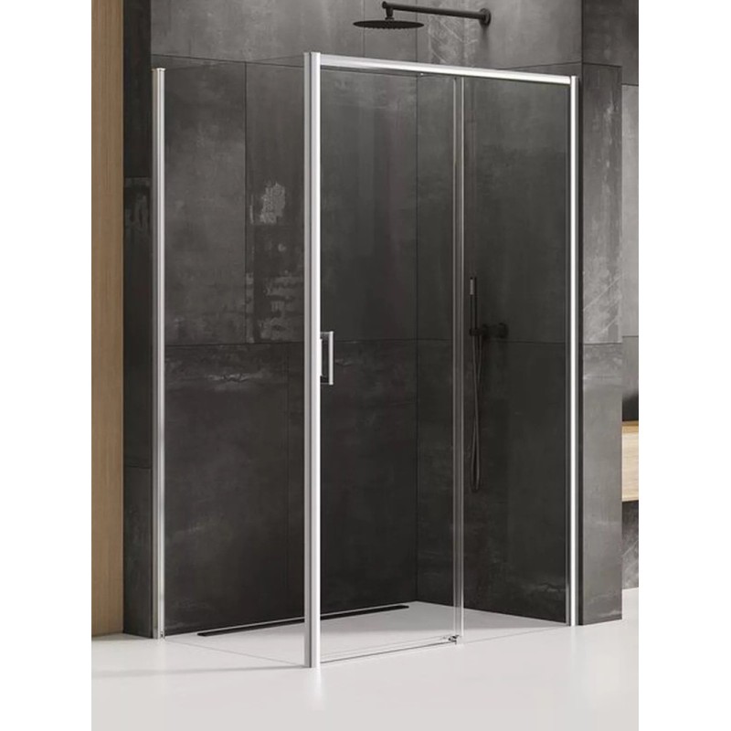 New Trendy Prime Kabina Prysznicowa Narożna Prostokątna Drzwi Przesuwne Pojedyncze Prawe 120x80 cm (D-0303A/D-0123B)