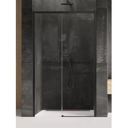 New Trendy Prime Black Drzwi Prysznicowe Przesuwne Pojedyncze Lewe 120x200 cm Szkło Przezroczyste 6 mm (D-0320A)