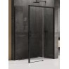 New Trendy Prime Black Kabina Prysznicowa Narożna Prostokątna Drzwi Przesuwne Pojedyncze Prawe 150x80 cm (D-0327A/D-0128B)