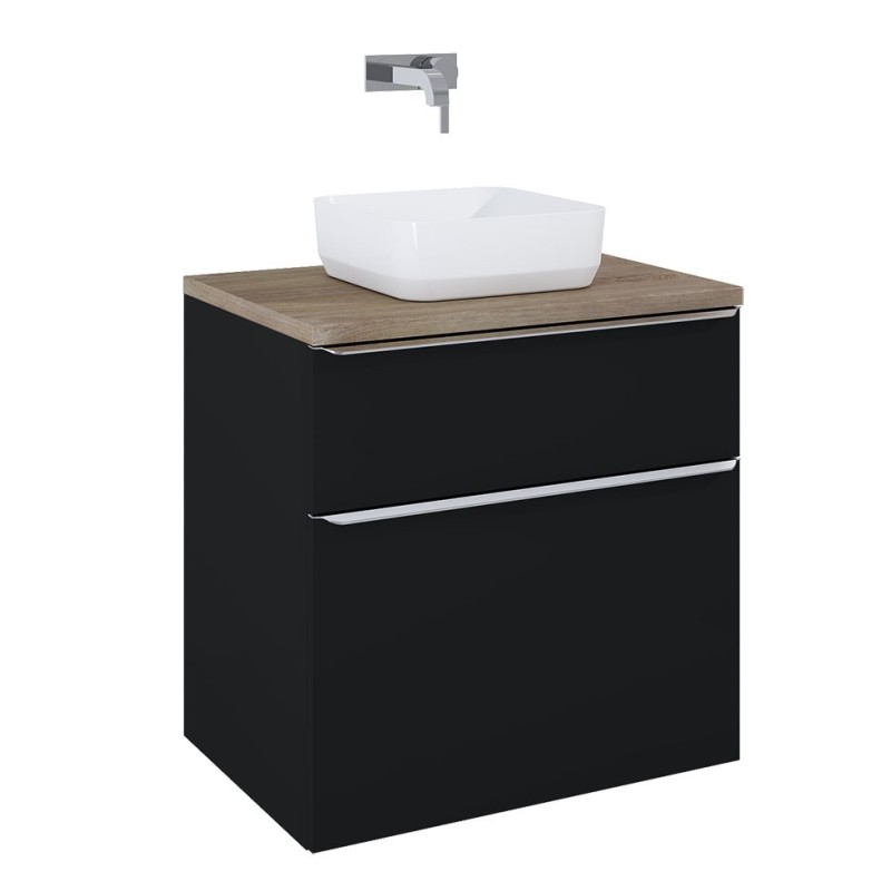Elita Lofty Black Szafka 70 cm Z Umywalką Nomia 50 cm i Blatem (RE010700027160+RE040500058060+RE05070002S780)