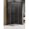 New Trendy Prime Black Kabina Prysznicowa Narożna Prostokątna Drzwi Przesuwne Podwójne 120x80 cm (D-0320A/D-0313A)