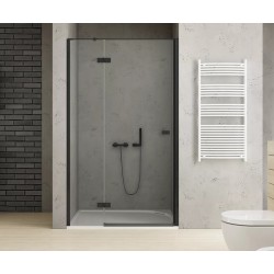 New Trendy Reflexa Black Drzwi Prysznicowe Uchylne Pojedyncze Lewe 100x200 cm Szkło Przezroczyste 6 mm (EXK-1324)