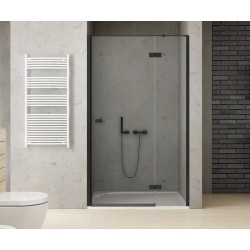 New Trendy Reflexa Black Drzwi Prysznicowe Uchylne Pojedyncze Prawe 100x200 cm Szkło Przezroczyste 6 mm (EXK-1325)