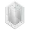 New Trendy Reflexa Black Kabina Prysznicowa Narożna Prostokątna Drzwi Uchylne Podwójne 80x90 cm (EXK-4973)