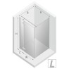 New Trendy Reflexa Black Kabina Prysznicowa Narożna Prostokątna Drzwi Uchylne Pojedyncze Lewe 110x80 cm (EXK-4950)