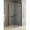 New Trendy Reflexa Black Kabina Prysznicowa Narożna Prostokątna Drzwi Uchylne Pojedyncze Prawe 80x90 cm (EXK-4917)