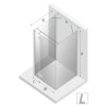 New Trendy Reflexa Black Kabina Prysznicowa Przyścienna Prostokątna Drzwi Uchylne Pojedyncze Lewe 80x90 cm (EXK-5001)