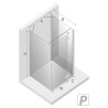 New Trendy Reflexa Black Kabina Prysznicowa Przyścienna Prostokątna Drzwi Uchylne Pojedyncze Prawe 100x90 cm (EXK-5026)