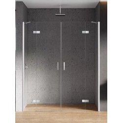 New Trendy New Renoma Drzwi Prysznicowe Uchylne Podwójne 210x195 cm Szkło Przezroczyste 6 mm (D-0362A/D-0363A)