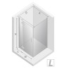 New Trendy New Renoma Kabina Prysznicowa Narożna Prostokątna Drzwi Uchylne Pojedyncze Lewe 80x100 cm (D-0111A/D-0085B-WP)