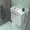 Oristo Silver Mini Zestaw Meblowy Szafka z Umywalką 55 cm Prawy (OR33-ZD2D-55-1-P)