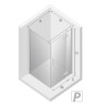 New Trendy New Renoma Kabina Prysznicowa Narożna Kwadratowa Drzwi Uchylne Pojedyncze Prawe 80x80 cm (D-0112A/D-0083B-WP)