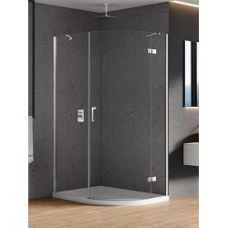 New Trendy New Merana Kabina Prysznicowa Narożna Asymetryczna Drzwi Uchylne Pojedyncze Prawe 100x80 cm (K-0334)