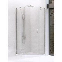 New Trendy New Azura Kabina Prysznicowa Narożna Pięciokątna Drzwi Uchylne Pojedyncze Lewe 90x90 cm (K-0337)