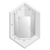 New Trendy New Azura Kabina Prysznicowa Narożna Pięciokątna Drzwi Uchylne Pojedyncze Lewe 90x90 cm (K-0337)
