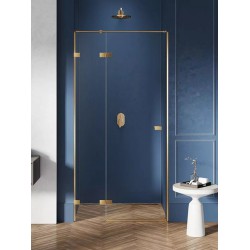 New Trendy Avexa Gold Drzwi Prysznicowe Uchylne Pojedyncze Lewe 100x200 cm Szkło Przezroczyste 6 mm (EXK-1718)