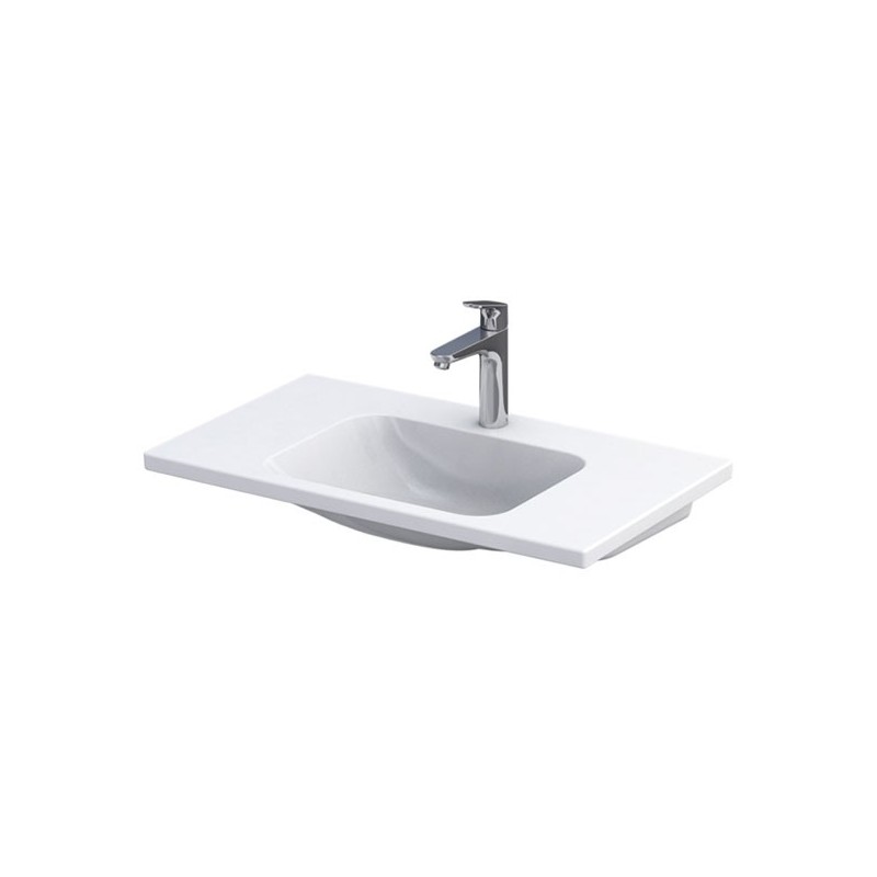 Oristo Brylant Czarny Mat Szafka z Umywalką Cera 80 cm (OR36-SD2S-80-8-V3+UME-CE-80-91)