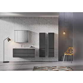 Oristo Brylant Czarny Mat Szafka Niska Boczna 40 cm (OR36-SN1S-40-8-V3)