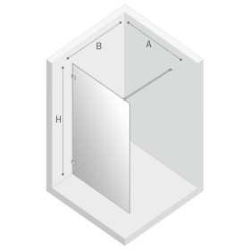 New Trendy Avexa Gold Kabina Prysznicowa Walk-In 50x200 cm Szkło Przezroczyste 8 mm (EXK-1998)