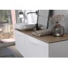 Oristo Skagen Biały Mat Szafka z Umywalką Cera 50 cm (OR49-SD1S-50-2+UME-CE-50-91)
