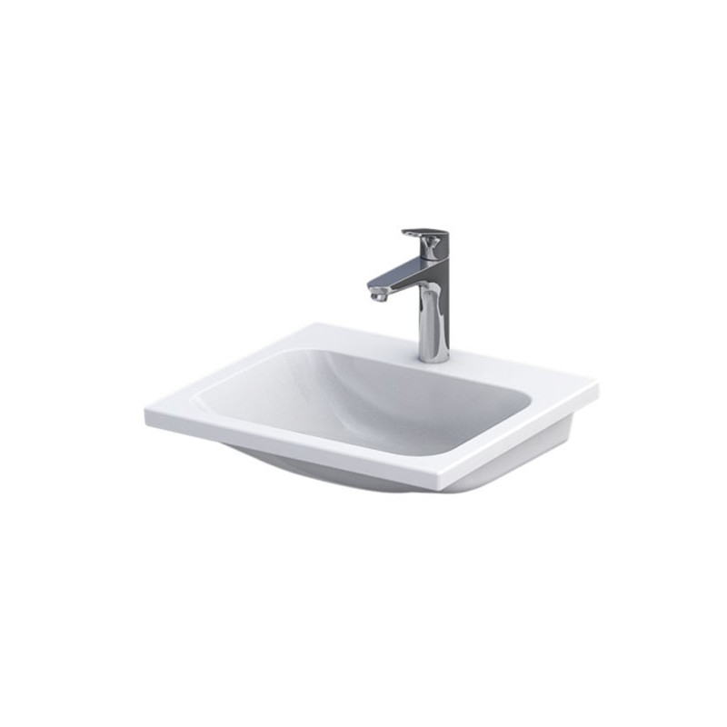 Oristo Skagen Biały Mat Szafka z Umywalką Cera 50 cm (OR49-SD1S-50-2+UME-CE-50-91)