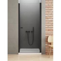 New Trendy New Soleo Black Drzwi Prysznicowe Wahadłowe Pojedyncze 90x195 cm Szkło Przezroczyste 6 mm (D-0211A)