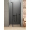 New Trendy New Soleo Black Drzwi Prysznicowe Wahadłowe Pojedyncze 110x195 cm Szkło Przezroczyste 6 mm (D-0243A)