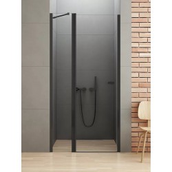 New Trendy New Soleo Black Drzwi Prysznicowe Wahadłowe Pojedyncze 110x195 cm Szkło Przezroczyste 6 mm (D-0243A-WK)