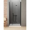 New Trendy New Soleo Black Drzwi Prysznicowe Składane Pojedyncze Prawe 80x195 cm Szkło Przezroczyste 6 mm (D-0222A)