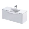 Oristo Skagen Biały Mat Szafka z Umywalką Amelia Podwójna 120 cm (OR49-SD1S-120-2+UME-AM-120-92-D)
