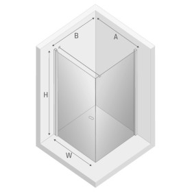 New Trendy New Soleo Black Kabina Prysznicowa Narożna Prostokątna Drzwi Uchylne Pojedyncze 90x70 cm (D-0231A/D-0113B-WP)