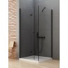 New Trendy New Soleo Black Kabina Prysznicowa Narożna Kwadratowa Drzwi Składane Pojedyncze Lewe 70x70 cm (D-0233A/D-0113B)