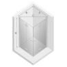 New Trendy New Soleo Black Kabina Prysznicowa Narożna Kwadratowa Drzwi Składane Podwójne 70x70 cm (D-0233A/D-0237A)