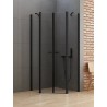 New Trendy New Soleo Black Kabina Prysznicowa Narożna Pięciokątna Drzwi Uchylne Podwójne 80x80cm (K-0616)